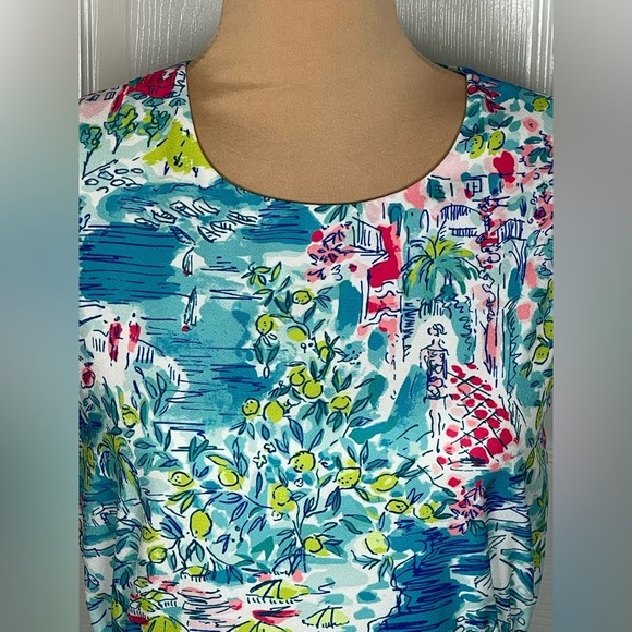 Lilly Pulitzer Marli Postcards From Positano Engineered Stretch Crepe Dress Sz 2 - Picture 10 of 16